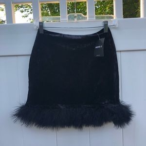 Brand New Crushed Velvet Mini Skirt